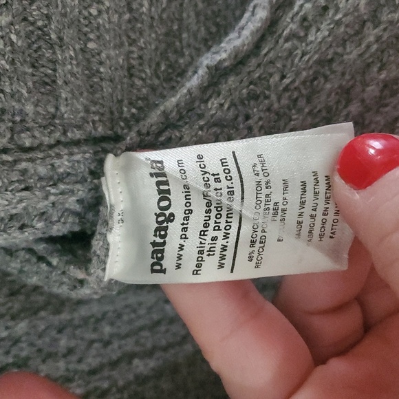 Patagonia Off Country Cardigan Chunky Knit Cotton Heavyweight Pockets Small - Picture 4 of 11